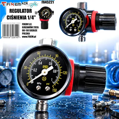 Immagine prodotto di Regolatore Di Pressione 1/4 Fixem Per Aria Compressa
