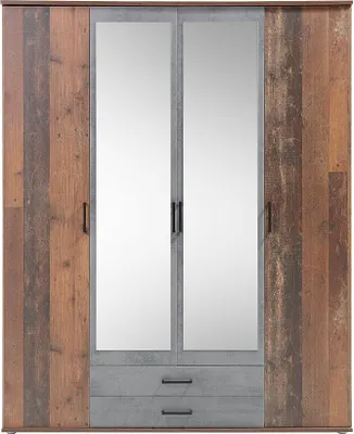 Produktbild von Pol Power Chicago Kleiderschrank Holzwerkstoff Melamin 4 Türen 159x197x54 cm