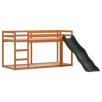 Produktbild von Etagenbett mit Rutsche & Leiter Wachsbraun 75x190cm Kiefernholz