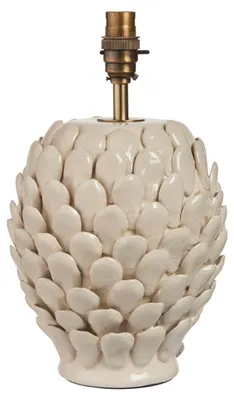 Image de Lampe de table « Layered Leaf » couleur crème, 1xB22x10W, céramique / plâtre, dimensions : 30,5 x 18,5 x 18,5 cm, IP20, Endon