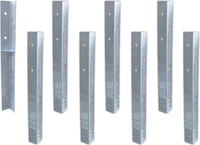 Produktbild von WICKEY Bodenanker Erdanker Winkelanker-Set SolidLock 8 Stk. für Spielturm & Schaukel, Anker, Pfostenanker für Klettergerüst & Gartenzaun