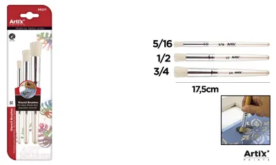 Zdjęcie produktu dla Pędzle do szablonów Artix, zestaw 3 sztuki