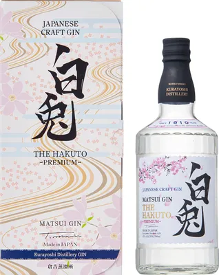 Produktbild von Matsui Gin THE HAKUTO Premium 47% Vol. 0,7l in Geschenkbox