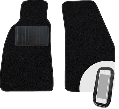 Produktbild von moto-MOLTICO Vorne Fußmatten Auto Velours Autoteppiche Schwarz Automatten Set 2-teilig passend für Alfa Romeo GTV 1995-2005