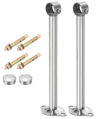 Gardinenstangenhalter 2er-Set, Edelstahl, 25 mm, 250 mm, silber