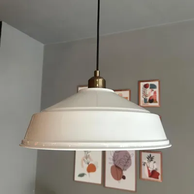 Produktbild von Pendelleuchte Asletl Ø35 cm, Industrial Weiß-Weiß Metall Hängelampe