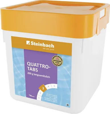 Produktbild von Steinbach Poolpflege Quattrotabs Tabs 5 kg Tabletten langsamlöslich