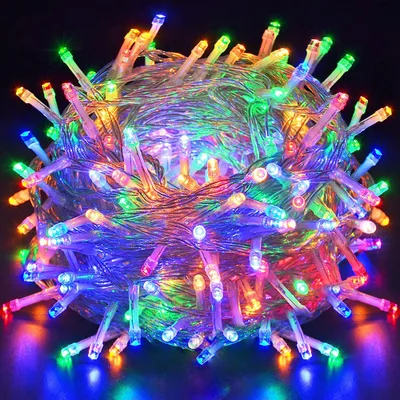 Obrázek produktu pro LED víla světla 50m 50LEDs barevné 8 světelných režimů vnitřní zahradní party vánoční osvětlení dekorace
