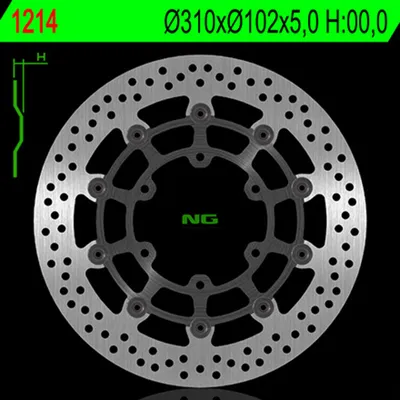 Obrázek produktu pro NG BRAKES Bremsscheibe schwimmend rund (Innenaufnahme Stahl)