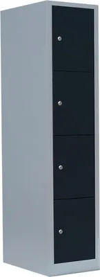 Produktbild von Schließfachschrank Wertfachschrank Fächerschrank Spind 4 Fächer Anthrazit 523418