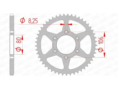 Produktbild von AFAM Kettenrad Stahl Standard - 520