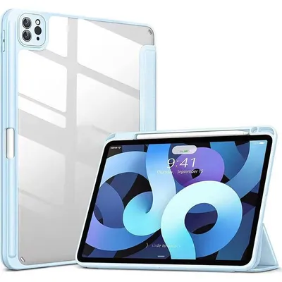 Produktbild von Tablet Hülle für iPad 7/8/9 10,2 Zoll, Magnetisch, Vollschutz mit verstecktem Stifthalter, Kamera Rundumschutz, Auto Sleep/Wake, Hellblau