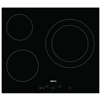 Produktbild von Platte aus Glaskeramik BEKO HIC 63401 T 60 cm Schwarz (3 Kochbereiche)