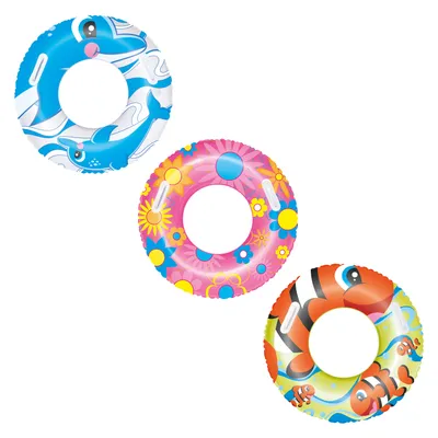 Produktbild von Bestway Schwimmring "Kiddie", 76 cm - 3 Modelle sortiert: Clownfisch, Flowers, Delphin; 36109