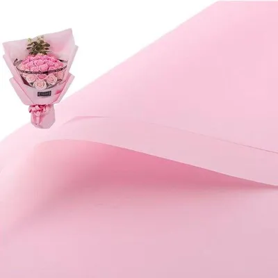 Produktbild von Wasserfestes Doppelseitiges Blumenpapier 50x60cm Rosa