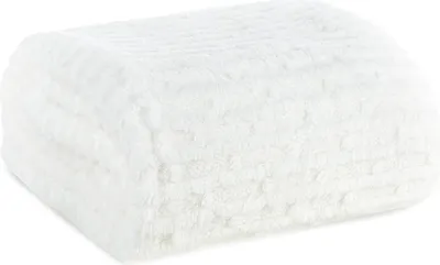 Produktbild von EUROFIRANY | Decke - 130 x 170 cm - weiße Wohndecke - Streifen