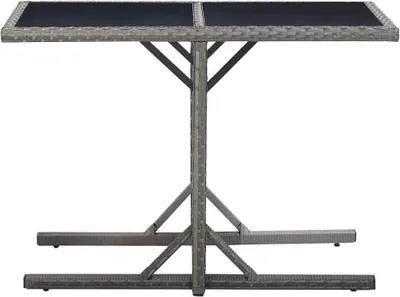 Immagine prodotto di vidaXL Tavolo da giardino antracite 110x53x72 cm in vetro e poly rattan