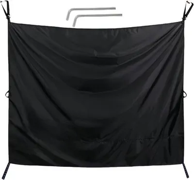 Imagen del producto de Cortina para baño - Protección de la privacidad - Pantalla para ducha exterior - Ganchos magnéticos - 187 x 229 cm -