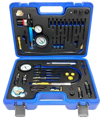 Image de Testeur de compression moteur diesel essence ensemble 46 éléments pression ZKTOOL 46
