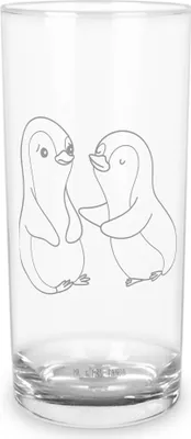Produktbild von Mr. & Mrs. Panda Glas Pinguine trösten 200 ml - Transparent - Geschenk, Longdrinkglas, Wasserbecher, Freund, Freundin, Valentinstag, für, Wasserglas, Hochzeitstag, Frauen