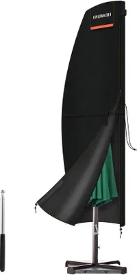 Obrázek produktu pro Vodotěsný ochranný kryt na slunečník - průměr 200 cm až 420 cm - kryt na zahradní slunečník - venkovní ochranný kryt na slunečník 230x45/70/50 cm
