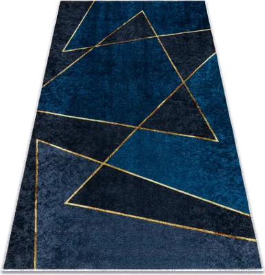 Obrázek produktu pro MIRO 52097.801 mycí kobereček Geometrická protiskluz - modrý modrý 160x220 cm