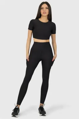 Produktbild von Hoch taillierte Sport Leggings mit Tasche