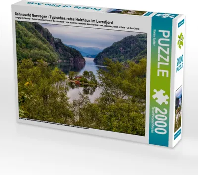 Produktbild von Calvendo Sehnsucht Norwegen - Typisches rotes Holzhaus im Lovrafjord 2000 Teile Puzzle quer 900x670mm, Sattler Stefan; 7405131