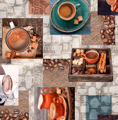 Produktbild von Wachstuchtischdecke Kaffee abwischbar 140 x 180 - 31281-Kaffee