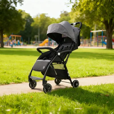 Produktbild von Kinderwagen Buggy mit Liegeposition zusammenklappbar Trolley-Funktion 43*79.2*103cm Grau /A10Grau/