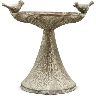 Image de Bain d'oiseaux Mangeoire pour oiseaux Métal Décoration de jardin 18,5 cm