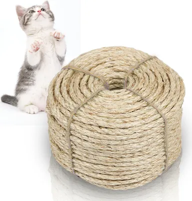 Image de Jopassy corde sisal corde corde arbre à chat naturel échelle pour chat arbre à chat diff. Longueur 10000*0.8CM