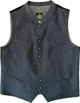 Hammerschmidt Trachten-Weste "Max" (Loden) in grau