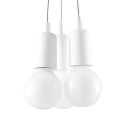 Immagine prodotto di Lampada a sospensione DIEGO 3 bianco 3xE27 15W PVC 90x15x15cm Sollux Lighting