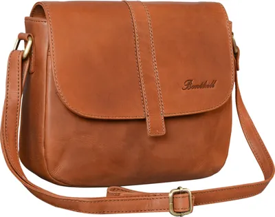 Produktbild von Benthill Damen Tasche aus Echt-Leder - Handtasche aus Rindsleder - Schultertasche mit Reißverschluss - Vintage Umhängetasche