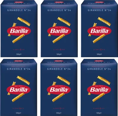 Produktbild von Barilla Girandole Nr 34 Hartweizen gedrehte Nudeln 3000g 6er Pack
