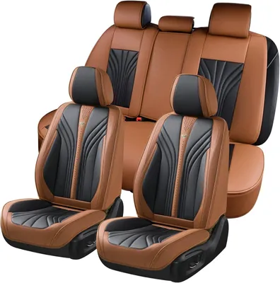 Imagen del producto de Juego de 5 fundas impermeables para asientos de coche, aptas para asientos delanteros y traseros