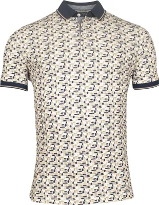 Produktbild von Baileys Polo beige bedruckt mehrfarbig creme-schwarz