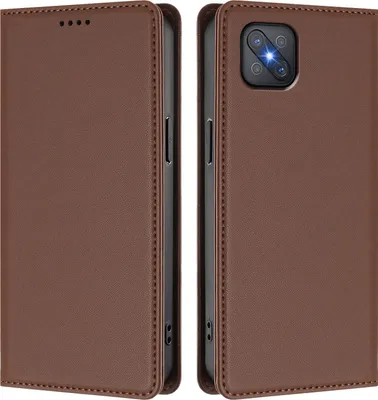Obrázek produktu pro Kožené pouzdro pro Oppo A92s, magnetické flipové pouzdro zPolyuretankůže se stojánkem Hnědá
