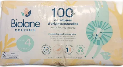 Produktbild von BIOLANE Windeln Größe 4 7-18 kg Empfindliche Haut Ultra Absorber Kein Auslaufen