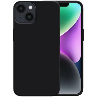 Produktbild von Smartphonica Silikonhülle für iPhone 14 Hülle mit weicher Innenseite - Schwarz