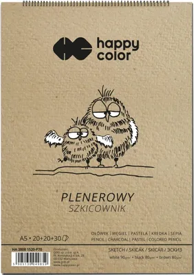 Zdjęcie produktu dla Szkicownik na spirali Happy Color Plenerowy A5 70 arkuszy 90g