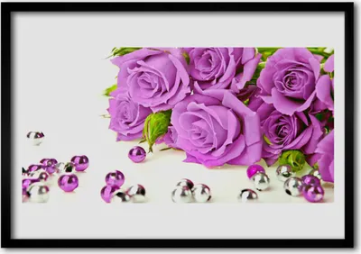 Produktbild von Bild 70x50 MDF-Rahmen Wandkunst Rosen Blumen