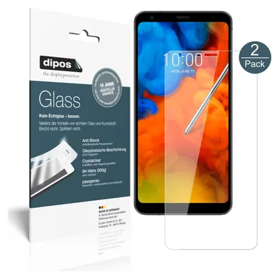 Produktbild von 2x Schutzfolie für LG Q Stylus Plus - Anti-Shock 9H Folie dipos Glass