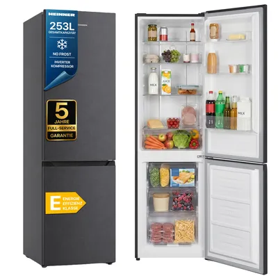 Obrázok produktu pre Chladnička s mrazničkou Heinner HCNF-HM253INVDGE++, 253 l, Total No Frost, invertor, antracitovo šedá