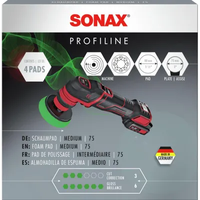 Immagine prodotto di SONAX 04985000 SONAX medium Exzenter-Aufsatz 75,0 mm, 4 St.