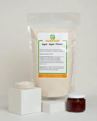 Produktbild von 250 g Agar Agar Pulver | pflanzl. Gelatine | vegan E406 Verdickungsmittel |