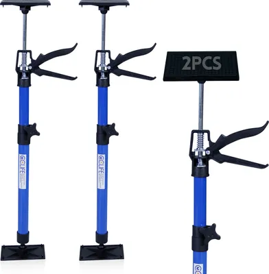 Produktbild von CCLIFE Einhand-Deckenstütze 50-115 cm, 30 kg Tragkraft, 2 Stück, Stahlrohr Q235A, verstärktes Nylon, Kunststoff, blau