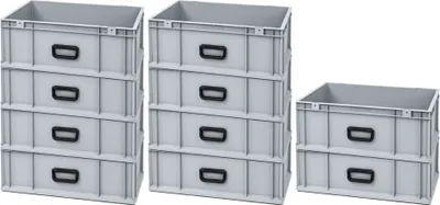 Immagine prodotto di Set risparmio 10x Eurobox NextGen Portable Uno  Germany | A x L x P 22 x 40 x 60 cm | 44 litri | Contenitore Euro, contenitore per il trasporto, contenitore impilabile