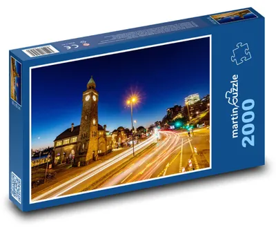 Obrázek produktu pro Puzzle 2000 Hamburg Landungsbrücken Večer - martinpuzzle